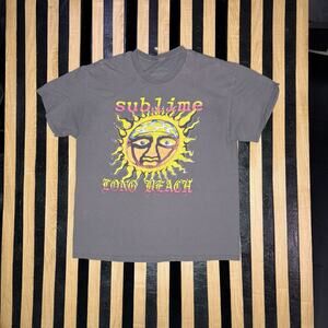 Sublime Long Beach Sun Graphic Gray T-Shirt